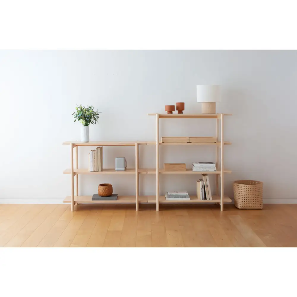 旭川家具 コサイン リビングシェルフ85 タモ シェルフ _05763