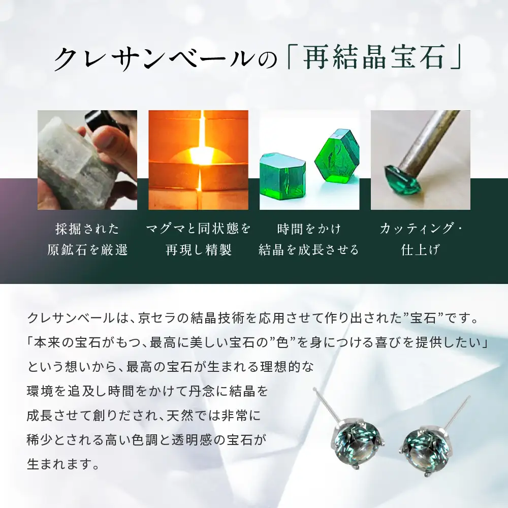 【京セラ】クレサンベール〈アレキサンドライト〉ピアス｜京都 ハイジュエリー 人気ブランド