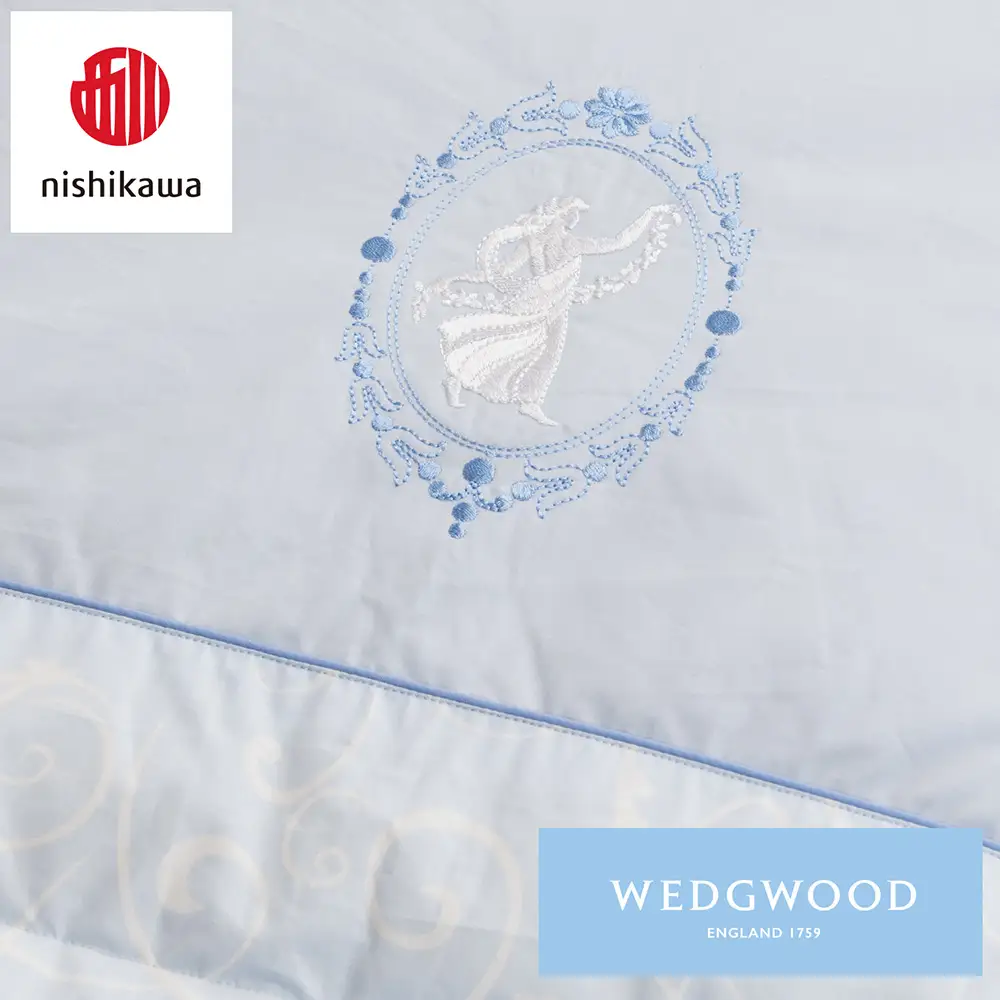 【nishikawa/西川】 羽毛肌掛けふとんSLサイズ/ダウン50％/ふとんがわ綿100％/日本製/配色：ブルー【P410W】