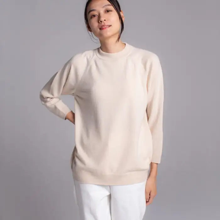 【期間限定(～8/31) エシカルプライス 】【 UTO カシミヤ 】レディース ベビーカシミヤ 100% リラックス ラグランセーター 岩手県 北上市 X0073R0805 ユーティーオー カシミヤ cashmere 