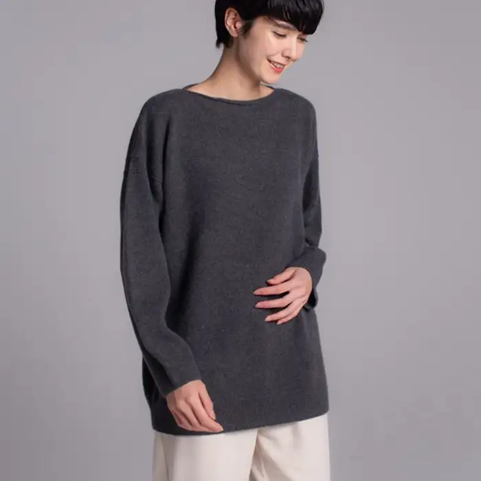 【期間限定(～8/31) エシカルプライス 】【 UTO カシミヤ 】レディース ベビーカシミヤ 100% ボックスシルエット セーター 岩手県 北上市 X0075R0805 ユーティーオー カシミヤ cashmere