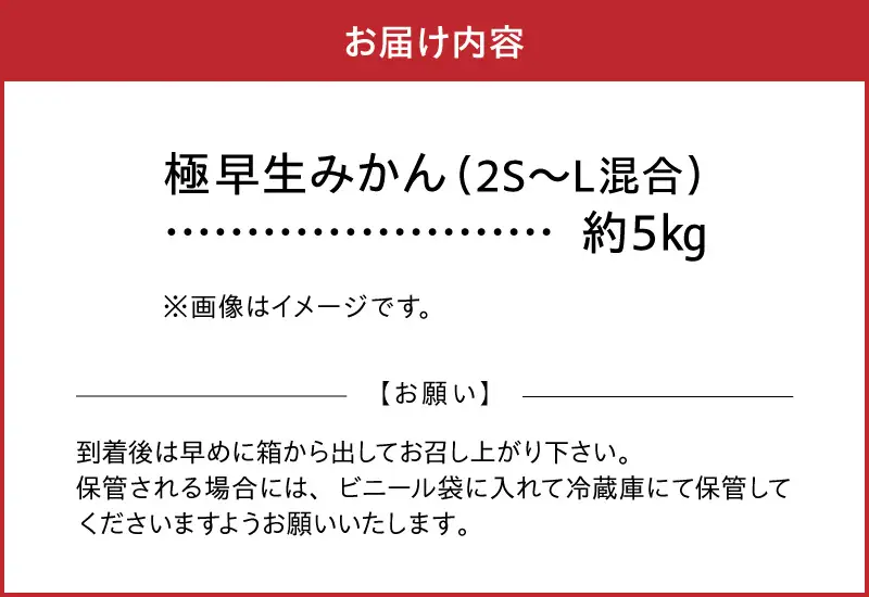 福島オレンジ農園　極早生みかん5kg _U54-0019