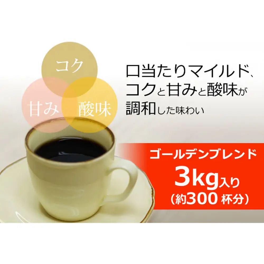 加藤珈琲店 ゴールデンブレンド　粉　500g×６袋入りセット　コーヒー