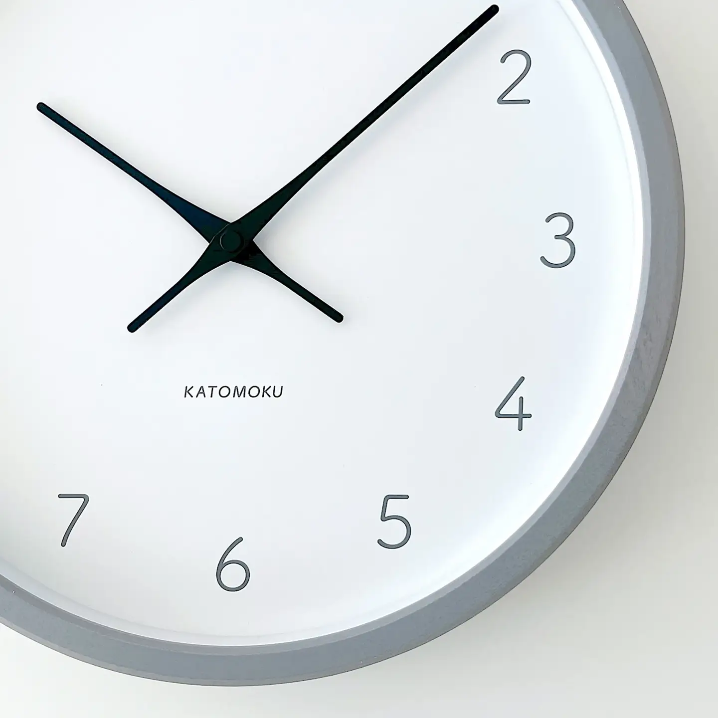 KATOMOKU muku clock 7 ≪km-60GR≫木製掛け時計(グレー/スイープムーブメント(連続秒針))【R7832】