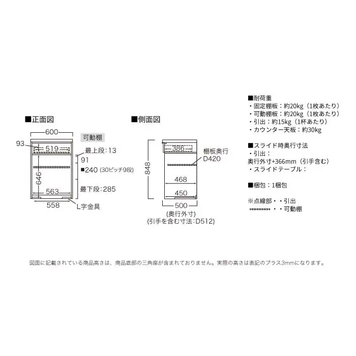 キッチンボード RL-602R下台 [No.1236] ／ 家具 インテリア 岐阜県