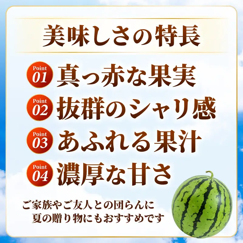 【先行予約】藤重農園の露地スイカ 羅皇ザ・スイート １玉（約7kg）※2027年7月中旬以降順次発送 [aw083-a004]