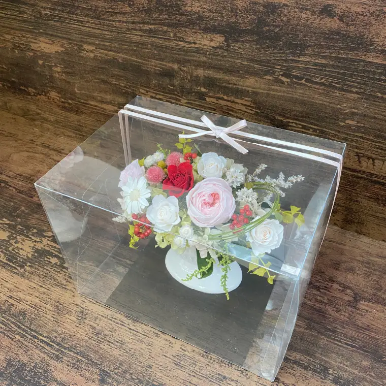 プリザーブドフラワー　シャルマン【埼玉県 春日部市 ピンク系 可愛い インテリア雑貨 女性向け ギフト お祝い 華やか】（AJ282）