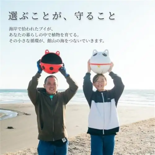 アップサイクルプランター　海カエル招き猫(1個)【1681030】
