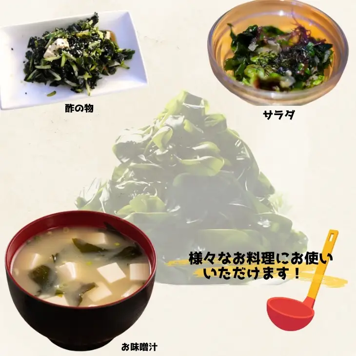 磯の香りあふれる最高級淡路島産肉厚おさしみわかめ　180g×5袋