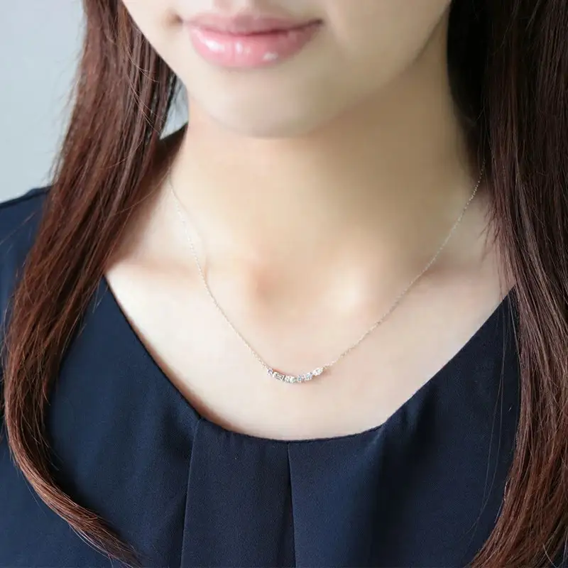 Pt950　マルチダイヤモンド　ペンダントp0114
