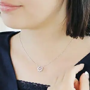Pt900　3Way馬蹄ダイヤモンドペンダントp0028