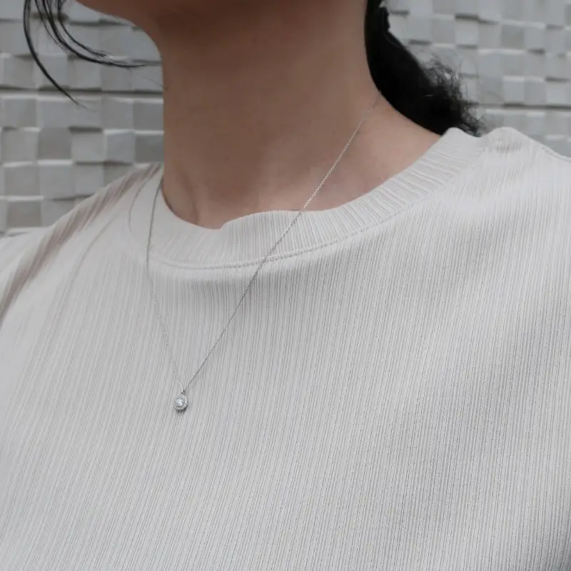 プラチナ ダイヤ0.14ct 45cm ペンダント PNI-303-PT