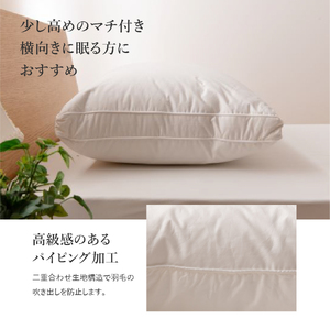 甲州羽毛ふとん　ダウンまくら横寝用 まくら 横寝用 寝具 布団 ふとん 枕 ダウン ピロー 