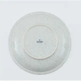 有田焼 リムプレート 23cm 呉須散【まるぶん】食器 器 うつわ プレート 皿 深皿 パスタ皿 カレー皿 染付 呉須 スタイリッシュ おしゃれ 美しい aw136