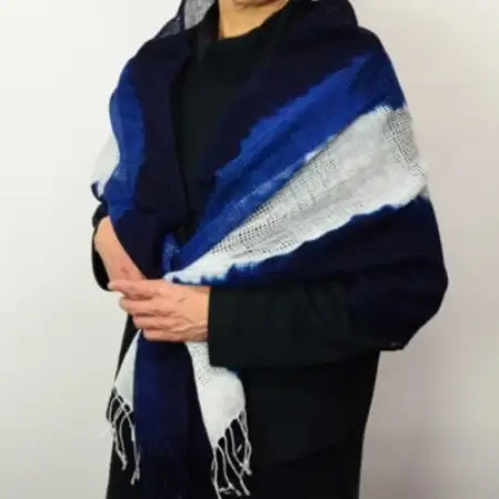 藍染 ストール / 岩手県 遠野市 工芸品 天然藍 染工房ほたる【1740199】