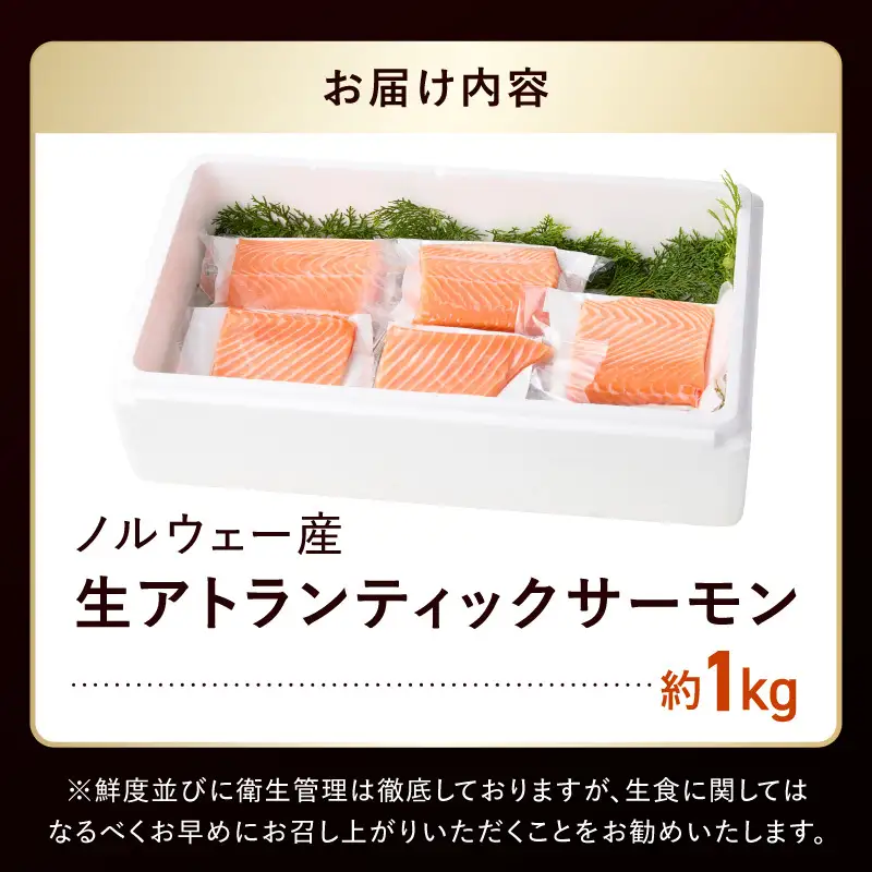 いっちゃんええ【ノンフローズン】生サーモン 全て手作業 約1kg_FJ1001