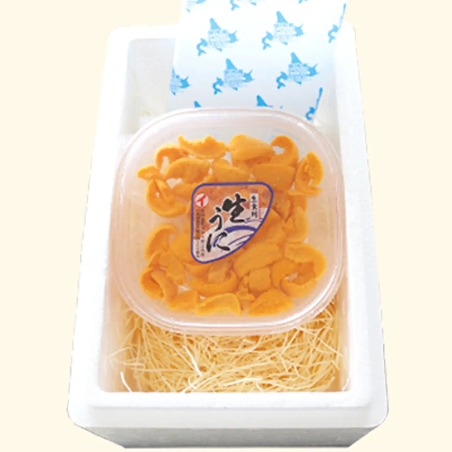 エゾバフンウニ塩水パック150g×1P、お刺身サーモン300g～500g(1～3本)[11月下旬以降発送] E-40032