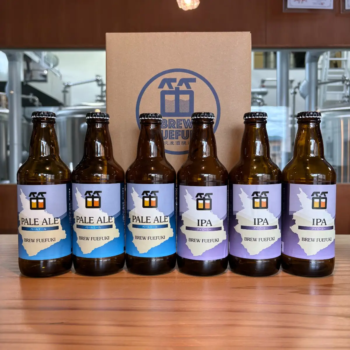 石和温泉郷で作られたクラフトビール３３０ml瓶６本セット（２種×３本）「PALE ALE」「IPA」 261-001-c