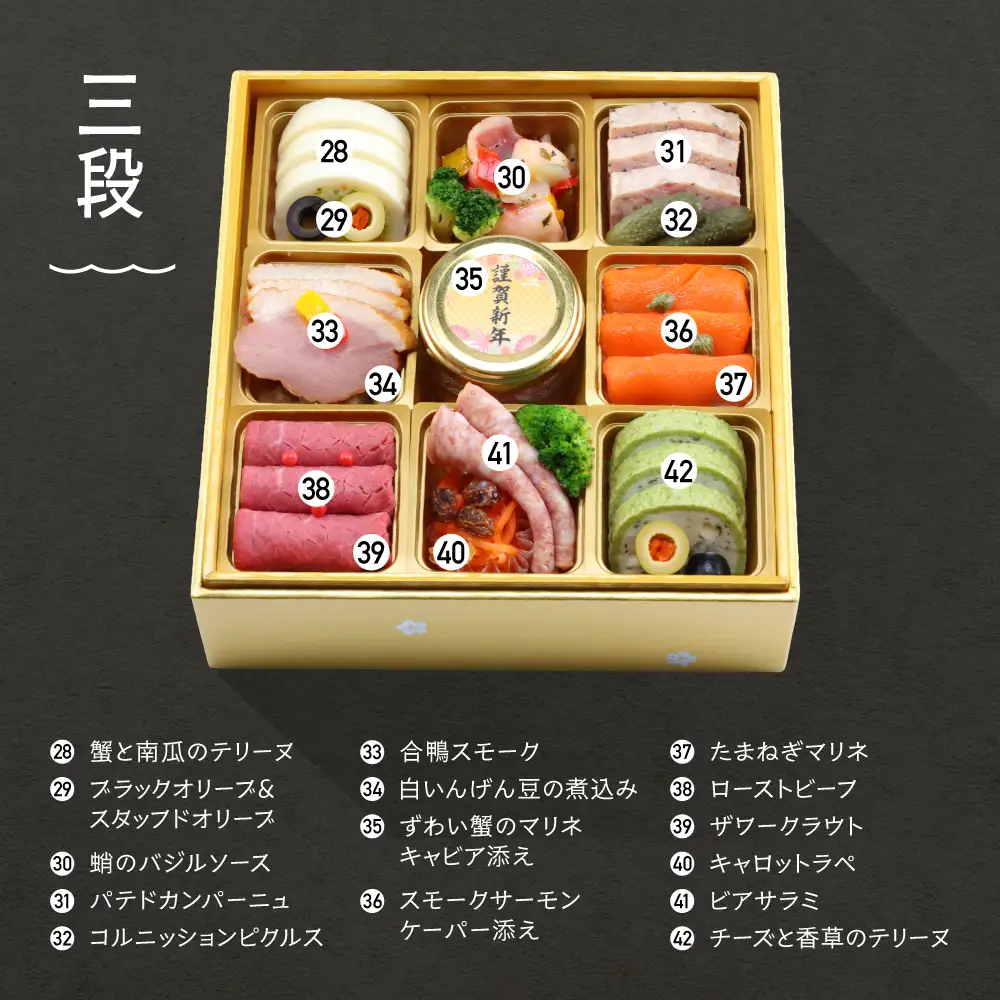 【12月29日配送】おせち お節 和洋 フレンチ&和風のおせち ＜ネージュ＞ 46品 冷凍 rh-ocncx
