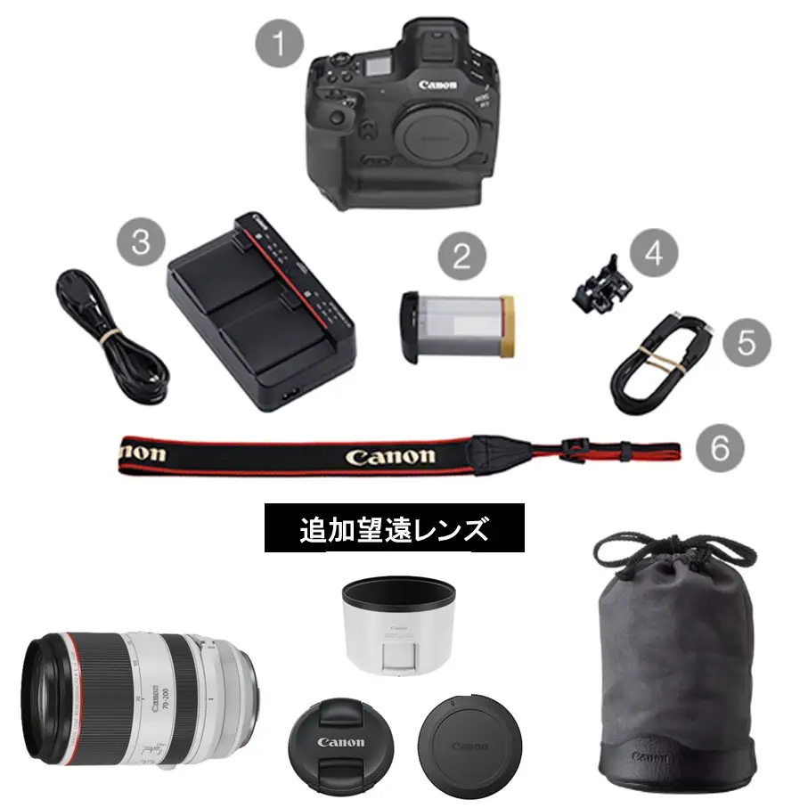 【追加レンズセット】 キヤノン ミラーレス カメラ EOS R1 ボディー 望遠レンズ RF70-200mm F2.8 L IS USM_0056C
