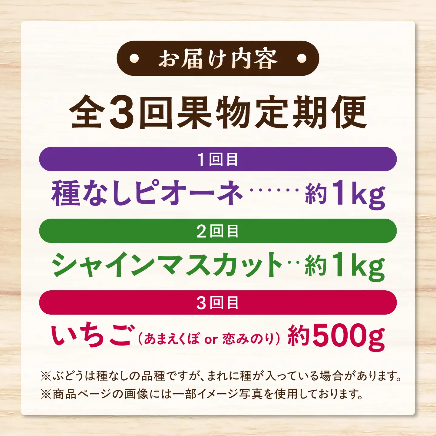 【先行予約】【2026年8月下旬発送開始】【全3回定期便】果物定期便 ピオーネ(約1kg)＆シャインマスカット(約1kg)＆いちご(約500g) 計約2.5kg 食べ比べ / 旬の時期にお届け ぶどう ブドウ 苺 ストロベリー フルーツ 果物 くだもの 青果【有限会社 高司農園】[AYDP005]