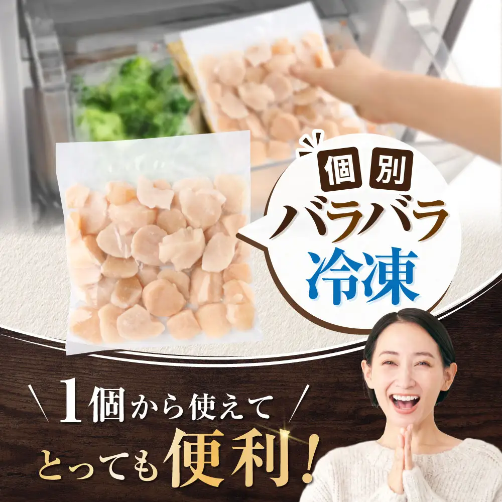 北海道産 ホタテ貝柱お料理用訳ありフレークB品 500g【YC0000YH0】
