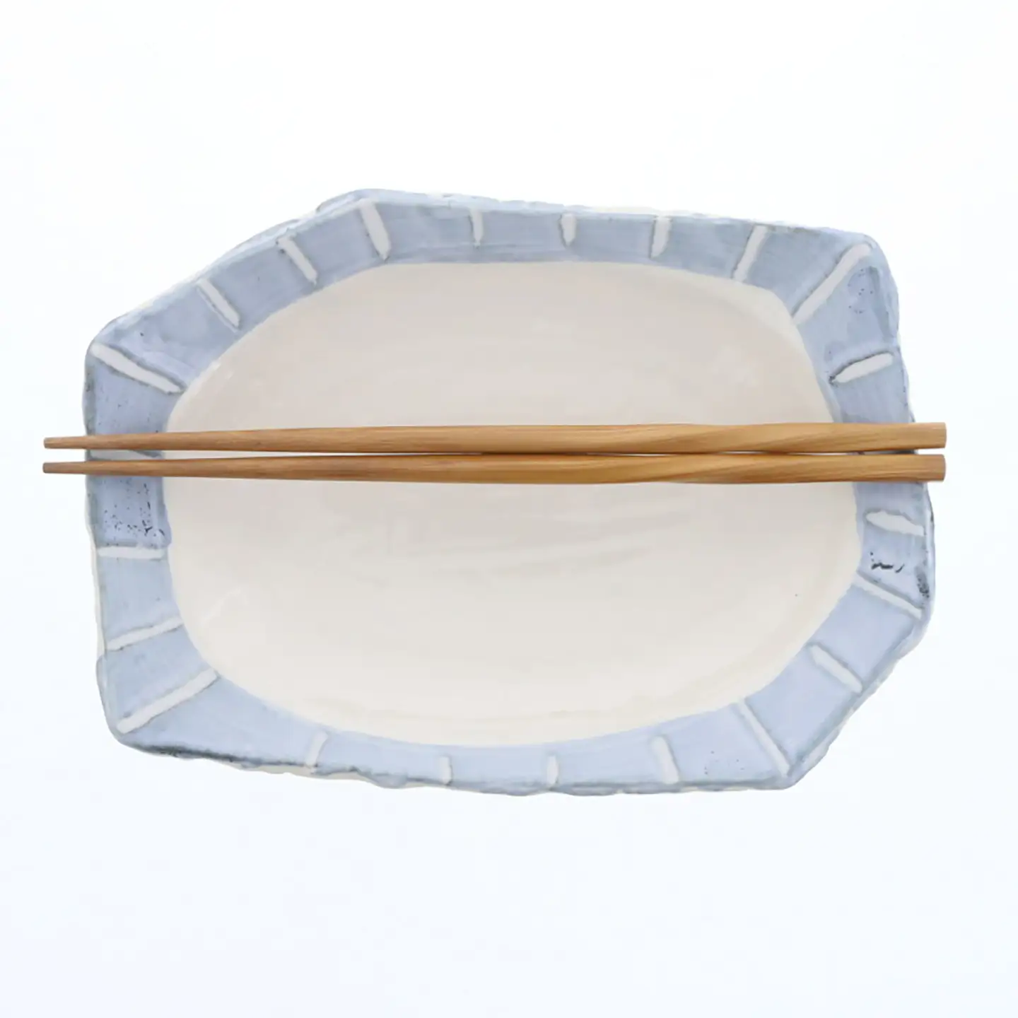 【美濃焼】和十草 なごみとくさ ちぎり型 前菜皿 2枚セット【カネ定製陶】 プレート 和食器 モダン[MEI362]