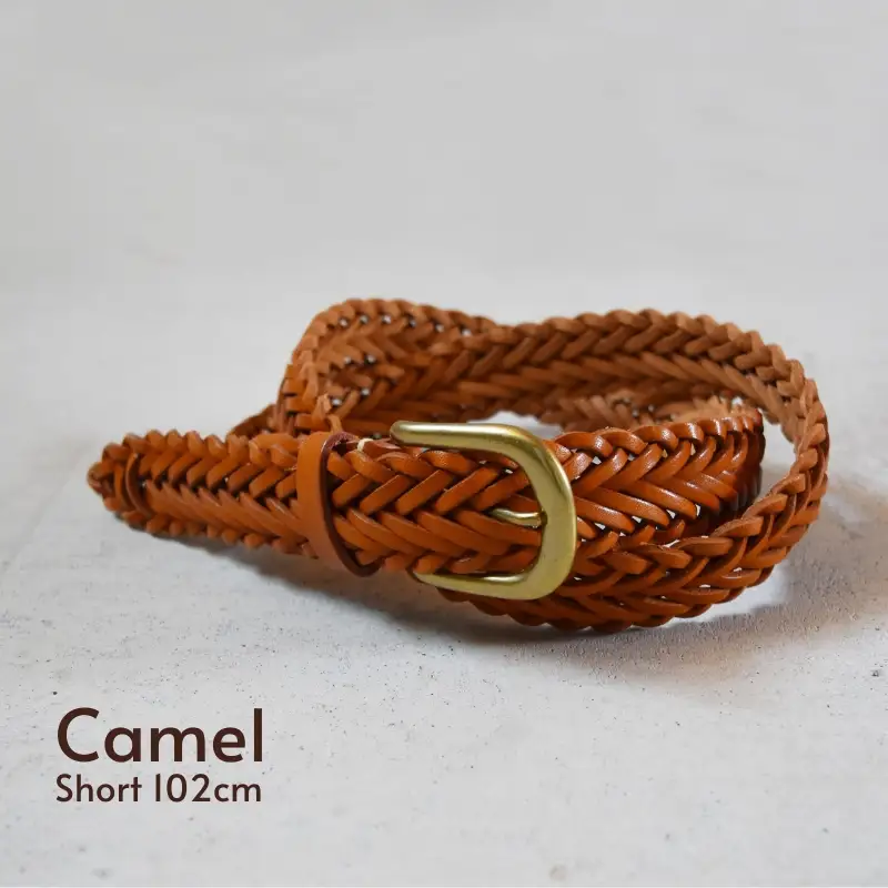 Teha’amana Mesh Belt 30mm メッシュベルト キャメル ショートサイズ 