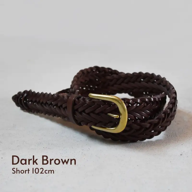 Teha’amana Mesh Belt 30mm メッシュベルト ダークブラウン ショートサイズ