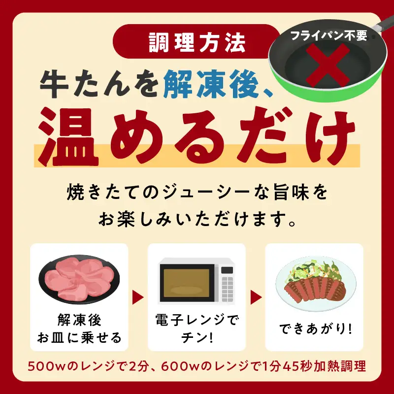 チンする牛タン 800g
