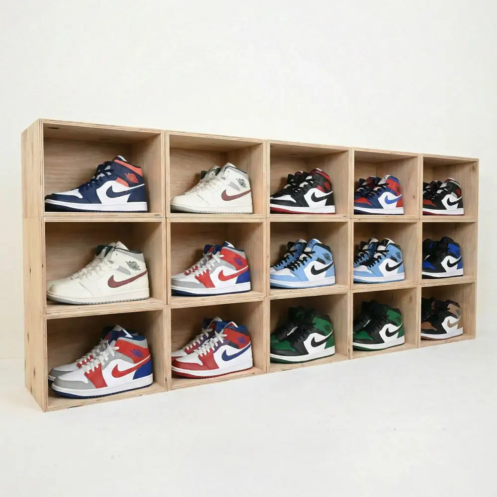 WOOD WORKS シューズボックス 3個セット【ロゴ無し】
