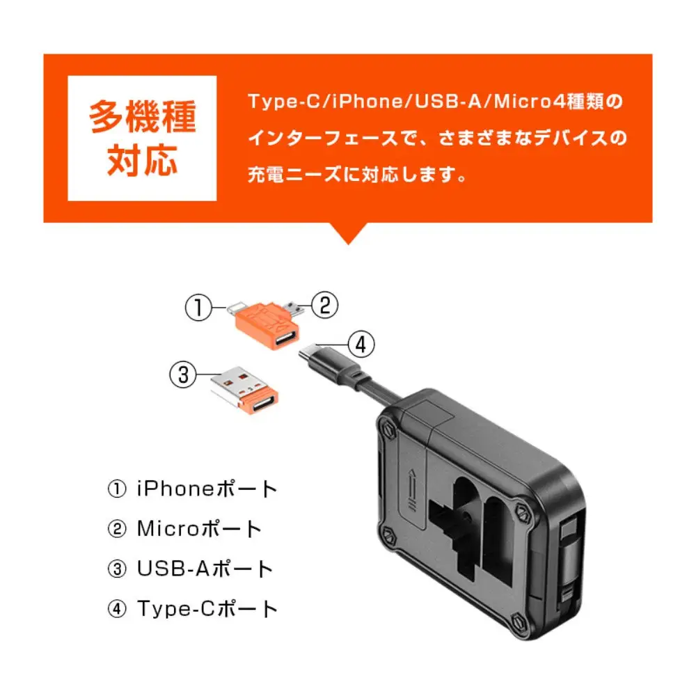 【パープル】★同色2個セット★【新登場&PD 100W】5in1 充電ケーブル Type-C to Type-C 充電コード 絡み防止 正規充電器対応 コンパクト マルチケーブル 急速充電 USB2.0 480Mbps 高速データ転送 iPad iPhone15/16/17対応 断線防止 全機種対応 長さ調整可能 安心保証つき【PL保険加入済み製品・安心】