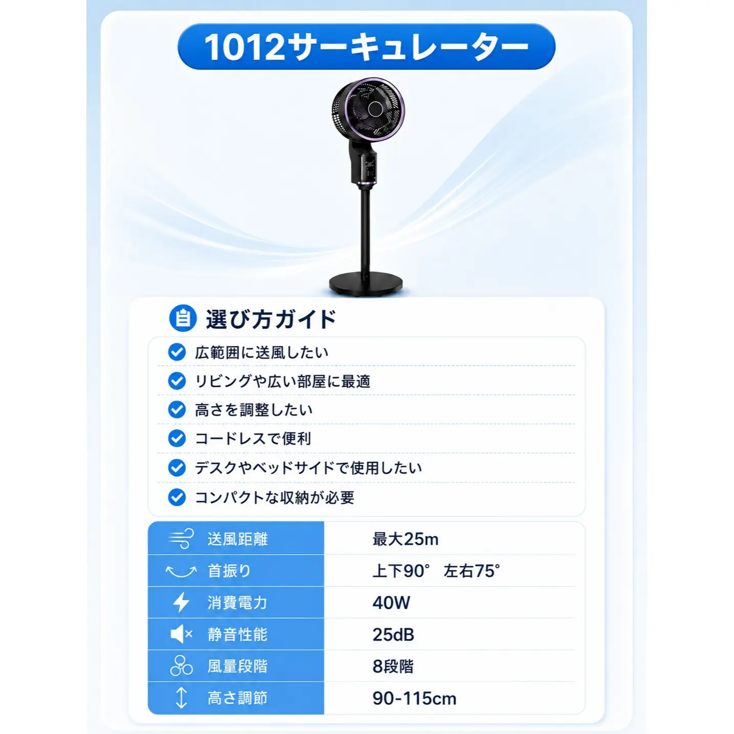 FS1012RKサーキュレーター　ホワイト