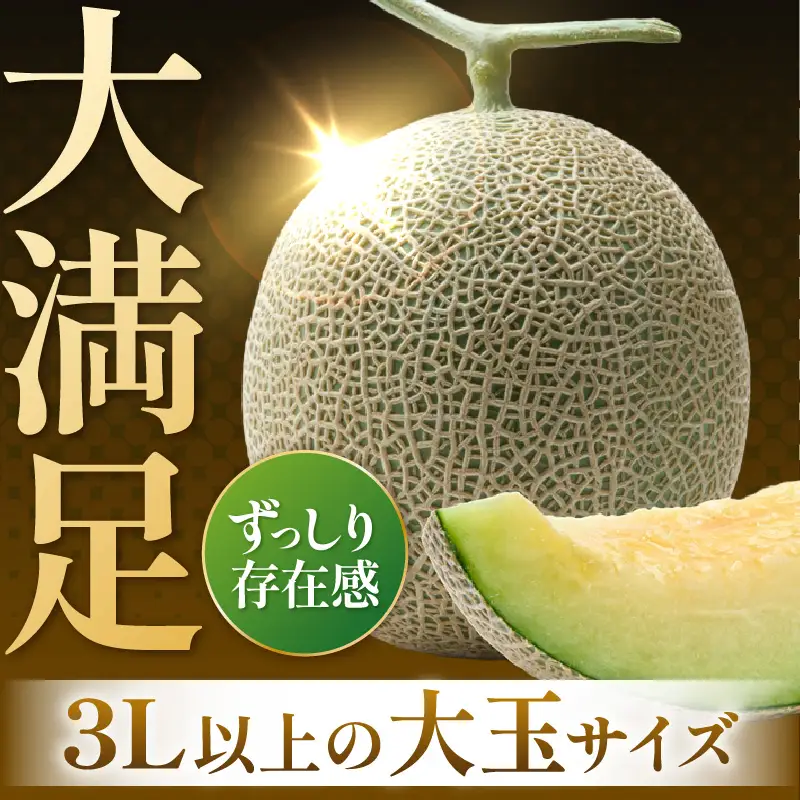 三里浜アールスメロン 3L以上 × 2玉 2026年9月上旬より発送 メロン フルーツ [A-16522]