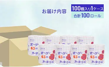 トイレットペーパー SEカーネーション 65m 100個 (1ケース)｜トイレットペーパー