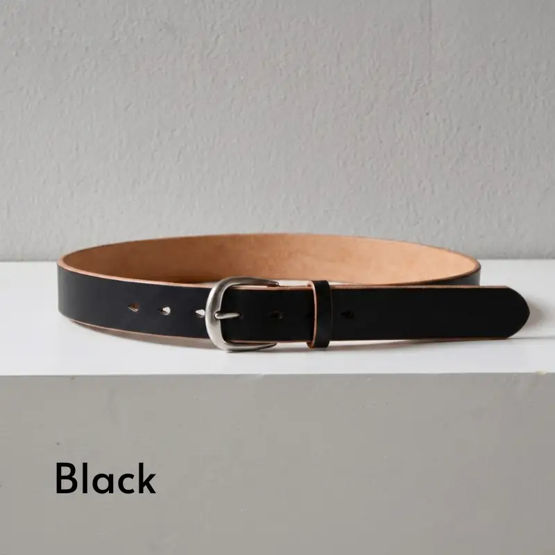 Teha’amana Copper Rivet Belt 35mm ベルト ブラック ロングサイズ