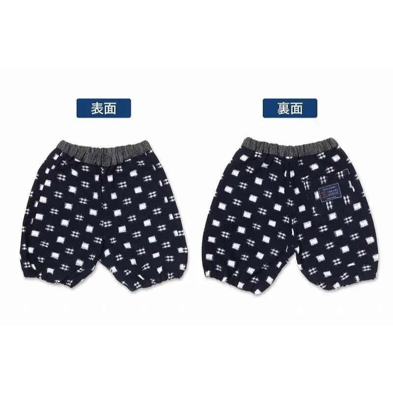赤ちゃんのための【もんぺっぺ】《福岡市製造　by　TAKUMI Collection》【紺水玉格子】 タクミコレクション 匠コレクション TAKUMI Collection