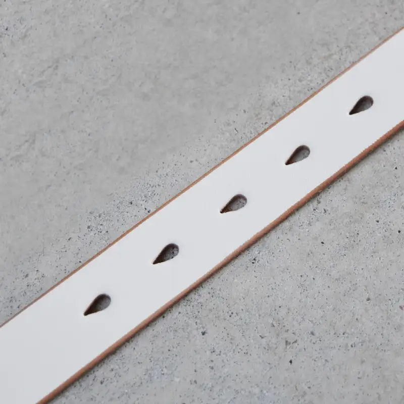 Teha’amana Copper Rivet Belt 25mm ベルト ホワイト ショートサイズ 