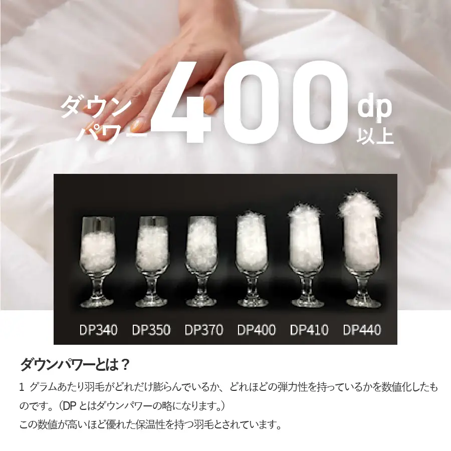 羽毛布団 【甲州羽毛ふとん】肌掛けフランスホワイトダックダウン93％（ダブル）ホワイト 掛け布団