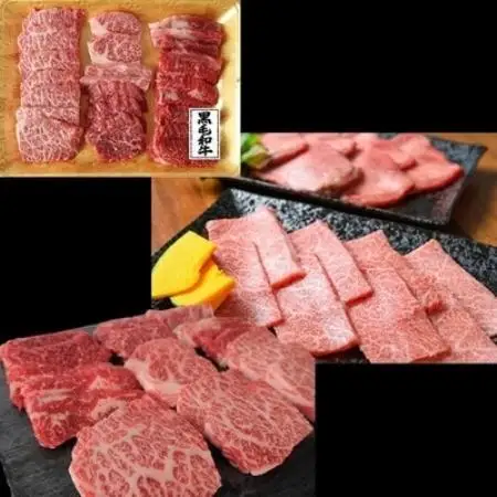【発送月固定定期便】鹿児島黒毛和牛・黒豚堪能焼き肉、スライス、ハンバーグセット全3回【配送不可地域：離島】【4088864】