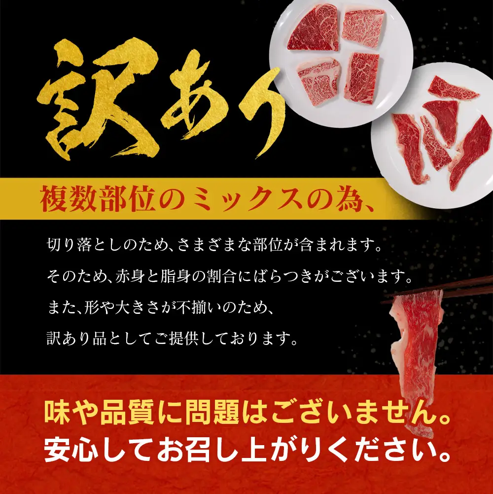 14営業日以内出荷 訳あり 宮崎県産 黒毛和牛 切り落とし 焼肉 計1kg C474-Y-14D