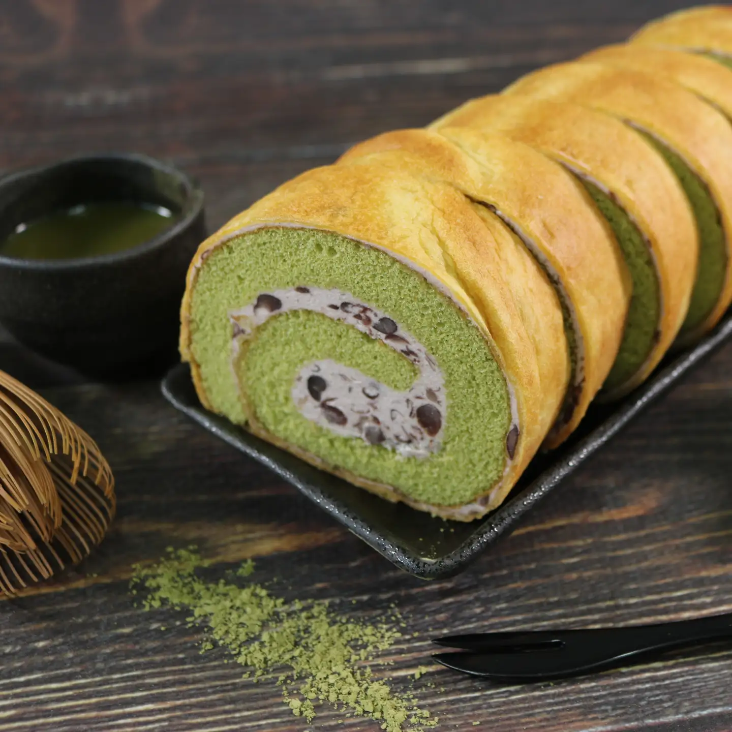 【スピード発送】 しゅーろーる 1本 抹茶小倉クリーム 冷凍
