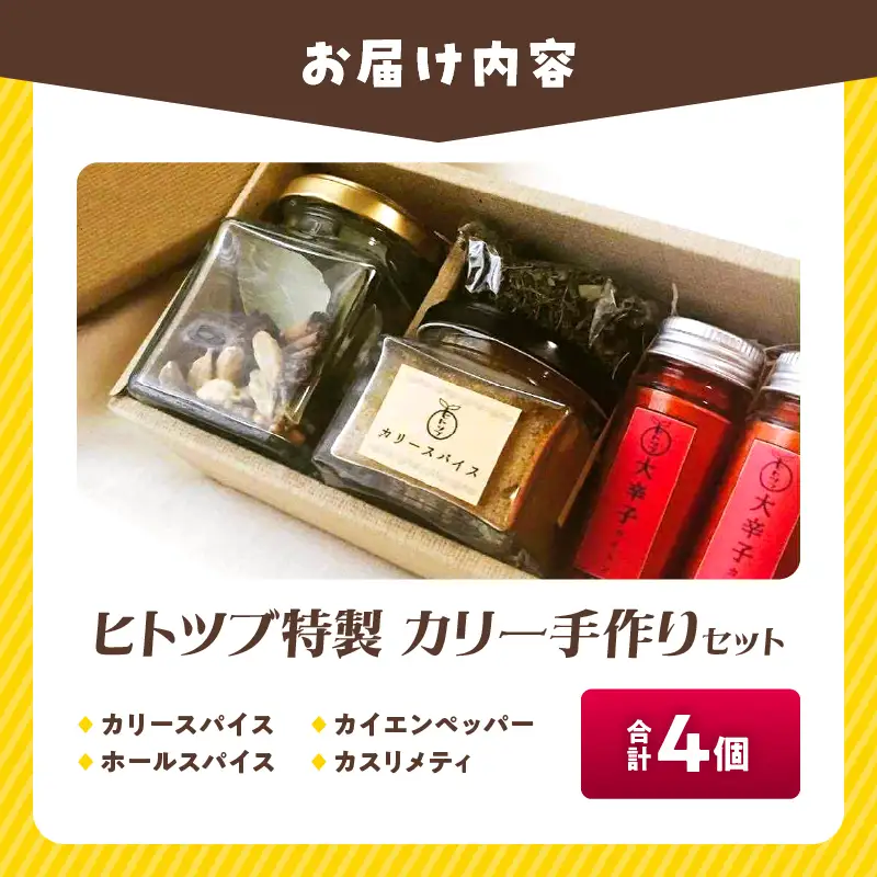 ヒトツブ特製!! カリー 手作り セット カレー スパイス 調味料 香辛料 本格 カレーライス _BC142-26