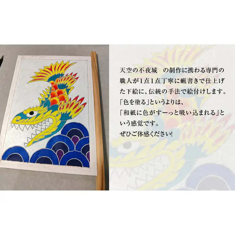 《世界に一つだけ》能代七夕「天空の不夜城」ミニ行燈 絵付け体験チケット インテリア 新築 引っ越し 記念 チケット 体験　チケット