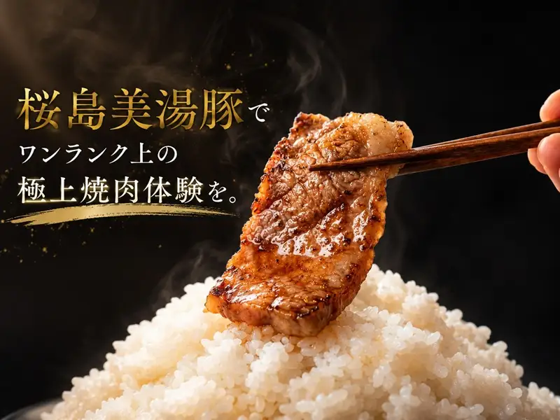 A1-0463／桜島美湯豚 BBQセット(焼肉用バラ・肩ロース・ロース) 計1.2kg
