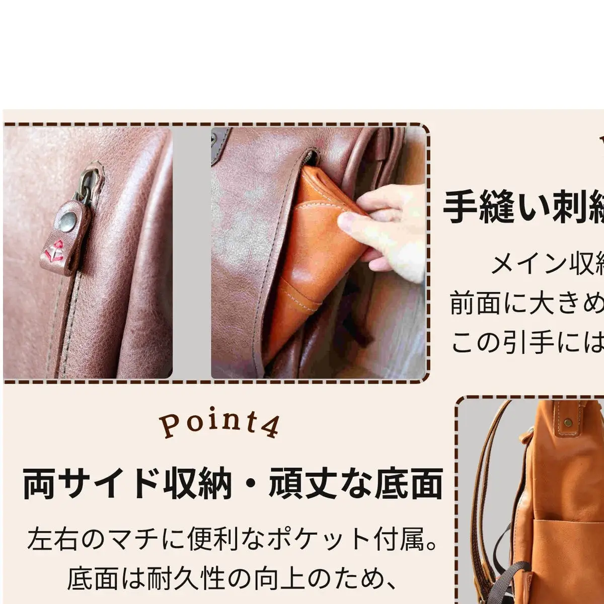 大容量がまぐちリュック Lサイズ【グリーン】 博多革工房 Japlish ジャプリッシュ
