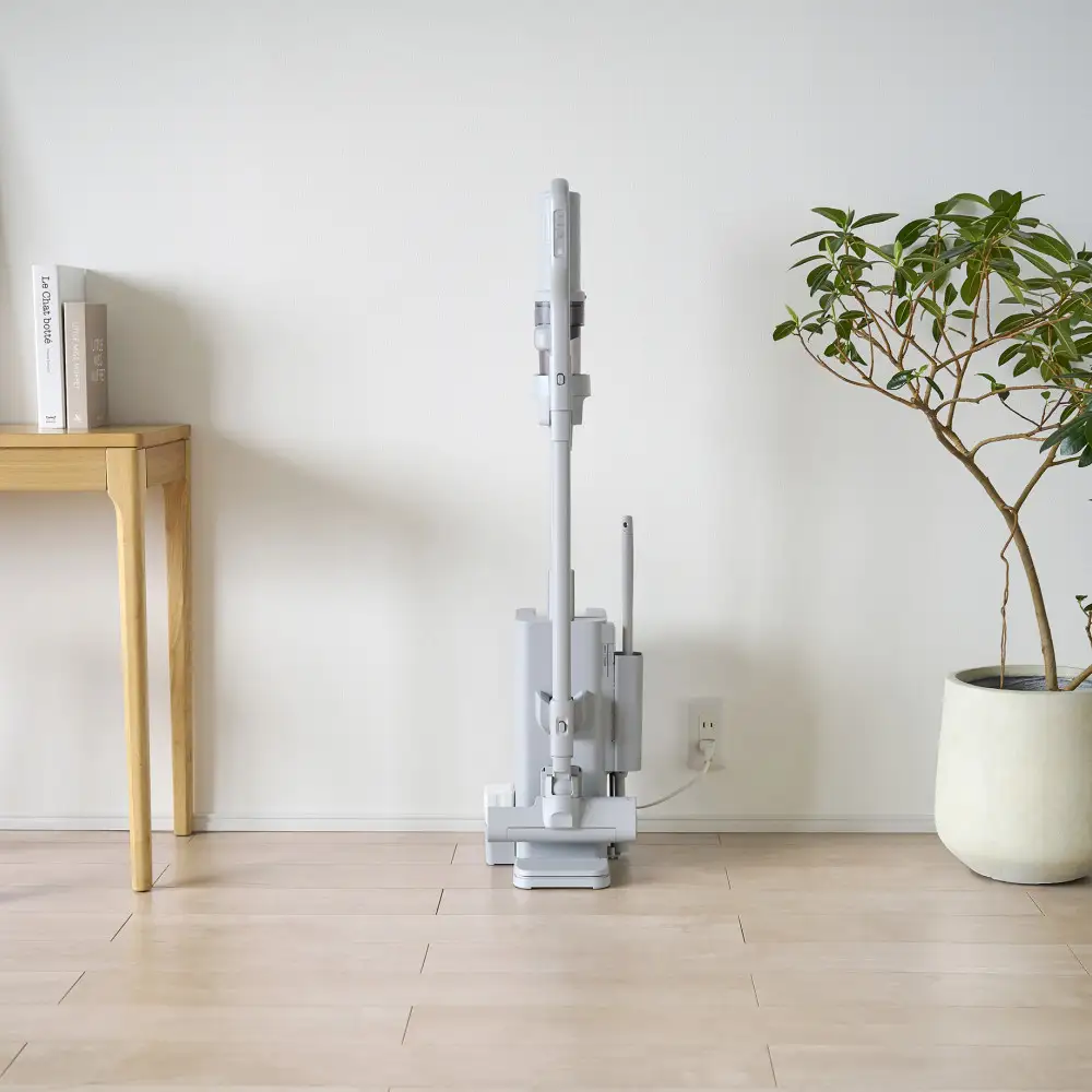 充電式サイクロンスティッククリーナー ゴミ収集ドック付き SCD-124PD-NH ノルディックグレー