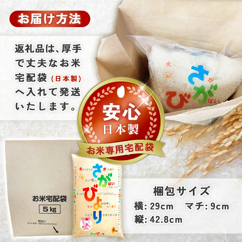 【3カ月定期便】☆2010年から連続特A受賞☆ 令和7年産 さがびより 10kg(5kg×2袋) K082303
