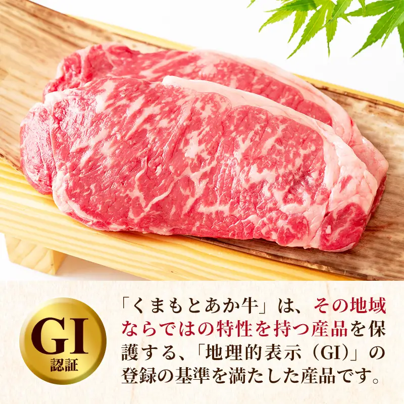 【定期便3回】 GI 認証 くまもとあか牛 ロースステーキ 約500g - 肉 牛肉  和牛 熊本県 甲佐町