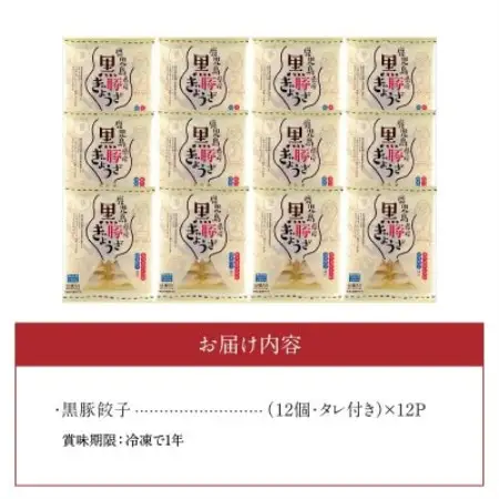 鹿児島黒豚餃子12P(計144個)【配送不可地域：離島】【1728765】